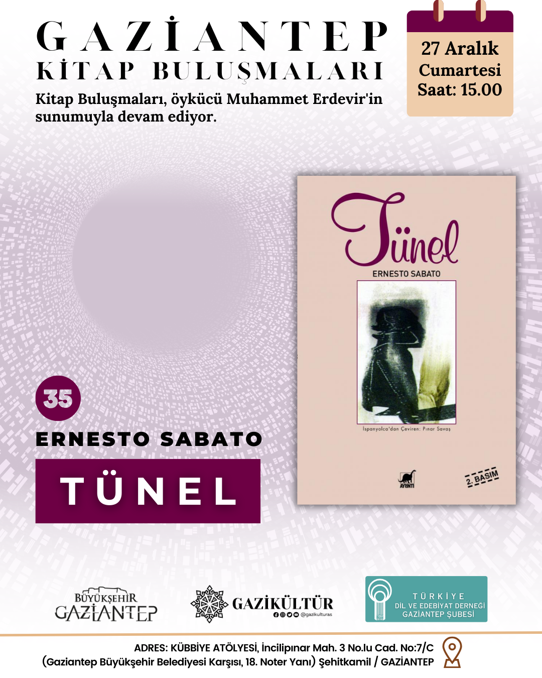 Gaziantep Kitap Buluşmaları-35 (Ernesto Sabato – Tünel)